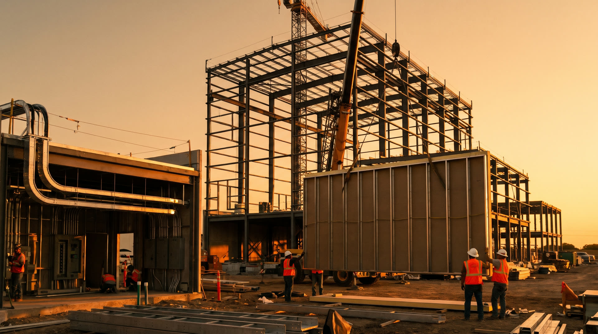 A new industrial plant under construction